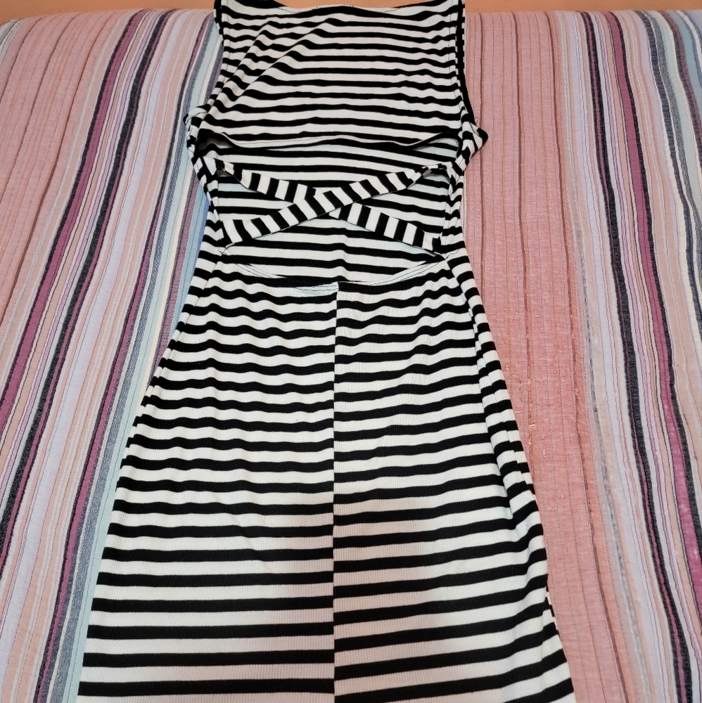 A black/white dress